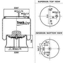 TruckIng 0293245 - Fuelle suspension MERCEDES/WEWELER