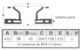 Casals 55135U - Disco freno delantero MAN