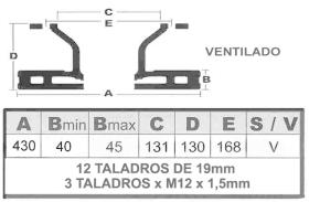 Casals 55136U - Disco freno trasero MAN