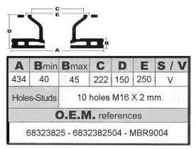 Casals 55380U - Disco de freno VOLVO/ROR/MERITOR